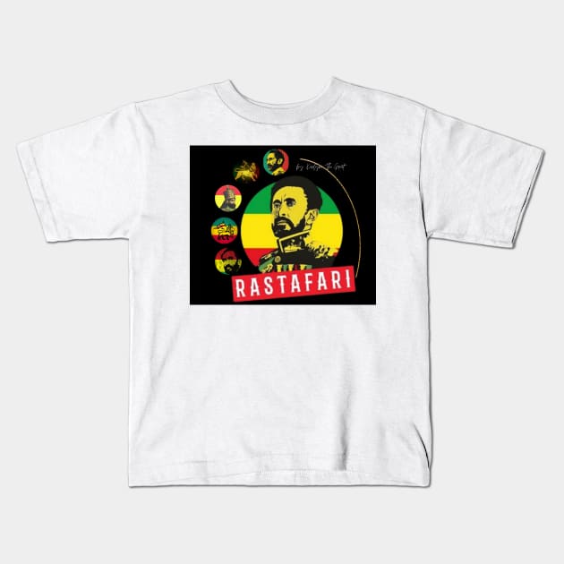 Haile Selassie | Rasta | Rastafari | lion of judah Kids T-Shirt by THE HIGHLIGHTZ